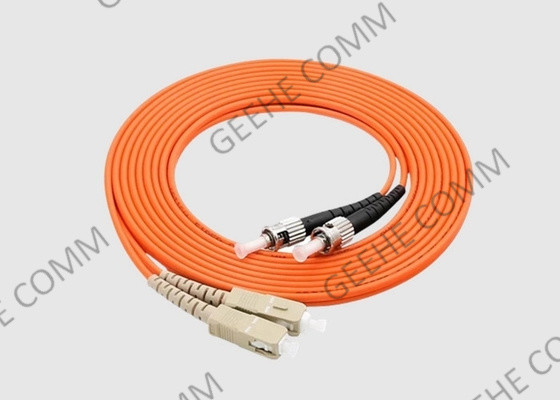 3M ST/SCの複式アパートのマルチモード・ファイバ パッチはオレンジ50/125 OM2 3.0mmをケーブルで通信する