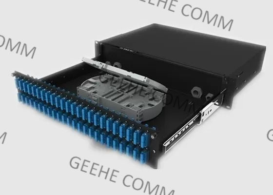 SCのアダプターの壁の台紙2U 48の左舷繊維光学のパッチ盤