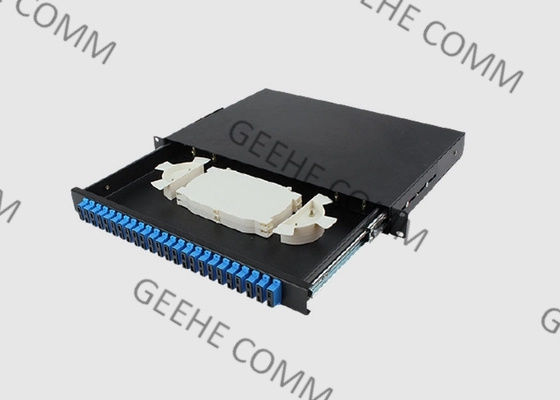 19のインチ1Uのラック マウントのパッチ盤24の港MMの単信SC/PCのアダプター