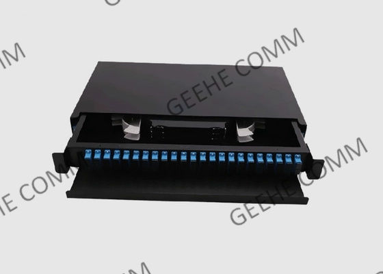 データ センタのための24の左舷SC UPCのアダプターのラック マウント1Uのパッチ盤