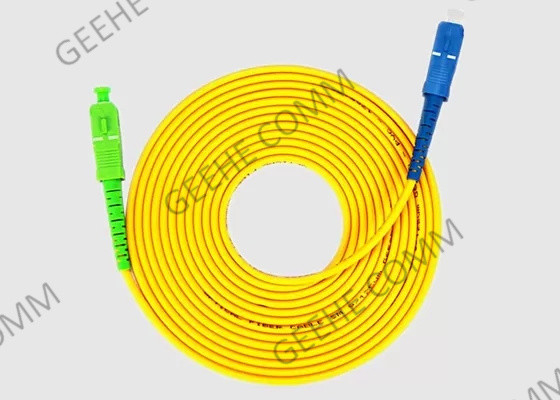 SCの単一モードの繊維光学のパッチ・コードへの黄色い3.0mm SC