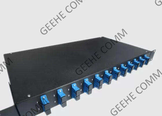 壁の台紙19のインチ1U 24左舷SCの繊維光学のパッチ盤