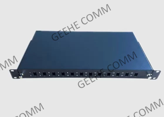 24の左舷LCのスプライスの皿19のインチ1Uのラック マウント繊維パッチ盤