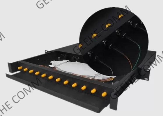 STのピグテール50/125の1U 12左舷繊維光学のパッチ盤