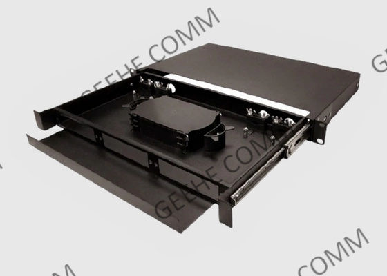 1つのRU 12の左舷単モードLC-UPCのラック マウントのパッチおよびスプライスのパネル900umのピグテール