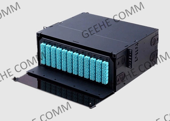 アダプターのパネルまたはMPO/MTPカセットが付いている4U HDのラック マウント繊維パッチ盤