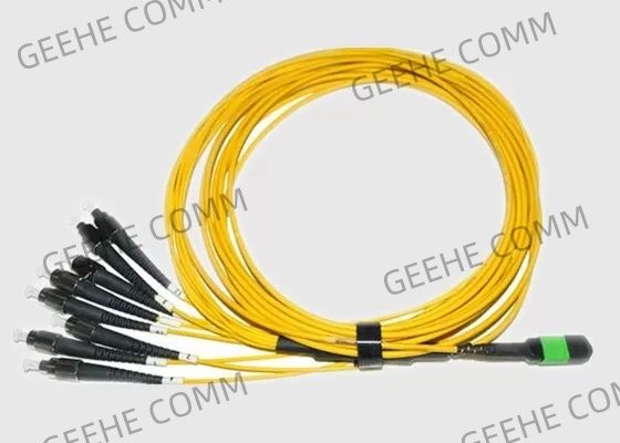 MTP多重モード125um MPOのブレイクアウト ケーブルへの8 FC