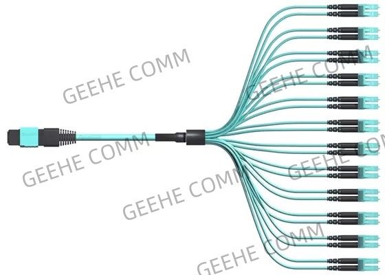 144繊維OM3 LC Dulpex 100G MPO繊維ケーブル