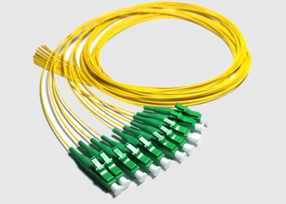 12立場OS2標準的なLC APC 9/125μmの繊維光学のピグテール