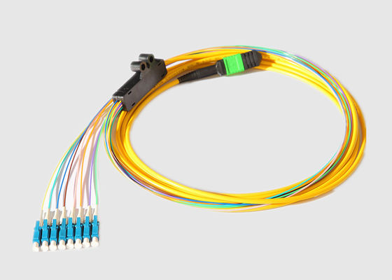 8つのX LC繊維のブレイクアウト ケーブルへの単一モード2.0MM 40G MPO