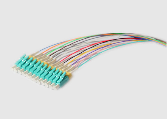 多モード12はLCのブレイクアウト ケーブルに0.9mm MPOの芯を取る