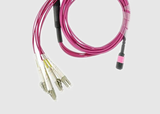 LCのブレイクアウト ケーブルへの多トランク8の中心OM3 2.0mm MPO