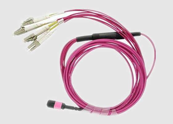LCのブレイクアウト ケーブルへの多トランク8の中心OM3 2.0mm MPO