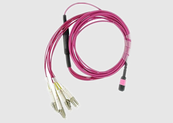 LCのブレイクアウト ケーブルへの多トランク8の中心OM3 2.0mm MPO