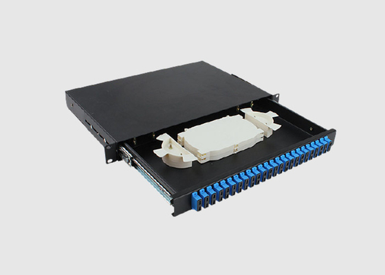 19のインチ1Uのラック マウントのパッチ盤24の港MMの単信SC/PCのアダプター