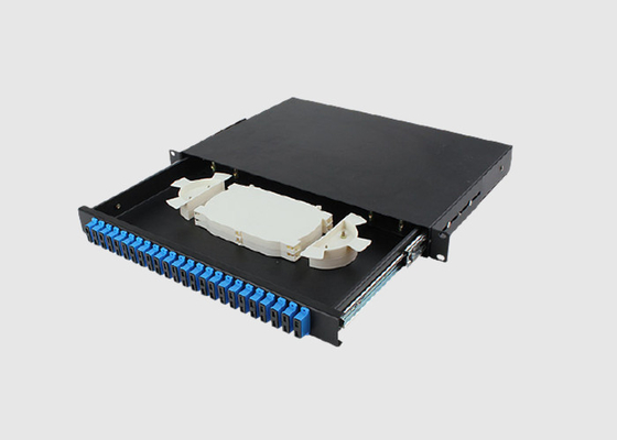 19のインチ1Uのラック マウントのパッチ盤24の港MMの単信SC/PCのアダプター